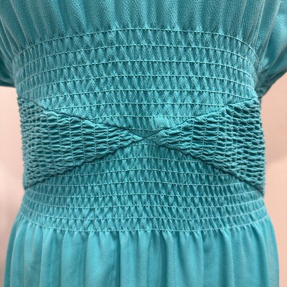 Draper James Mint Green Flutter Sleeve Shirred Blouson Maxi Dress Coastal Preppy - Picture 5 of 11